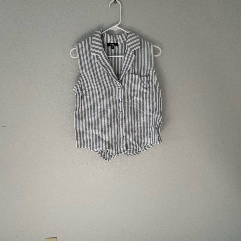 Angels Blue and White Striped Vest